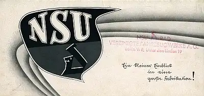 NSU Motorrad Programm 1933