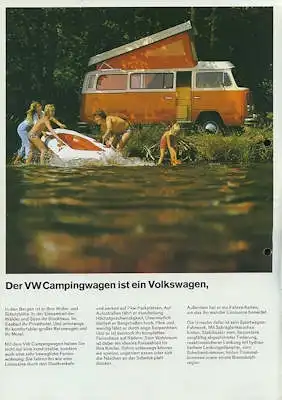 VW T 2 Campingbus Prospekt 1974