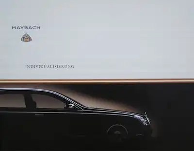 Maybach 57 und 62 Individualisierung Prospekt 2002