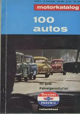Motorkatalog 100 Autos Band 2 4.1964