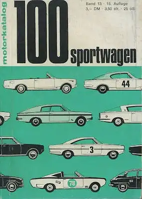 Motorkatalog 100 Sportwagen Band 13 5.1967