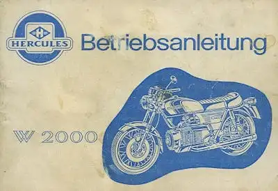 Hercules W 2000 Bedienungsanleitung ca. 1974