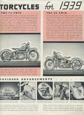 Harley-Davidson Programm 1939