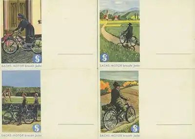 Sachs 74 ccm 10 Ansichtskarten ca. 1932