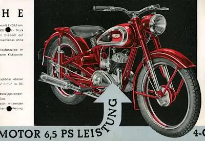 Triumph BDG 125 und BDG 125 H Prospekt 1952