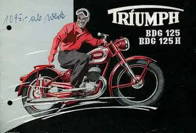 Triumph BDG 125 und BDG 125 H Prospekt 1952