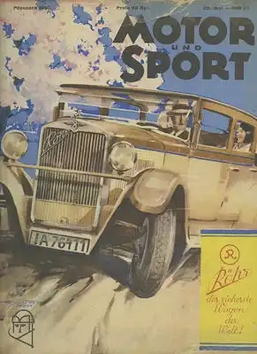 Motor & Sport 1930 Heft 21