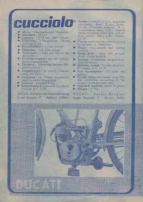 Ducati Cucciolo Prospekt ca. 1951