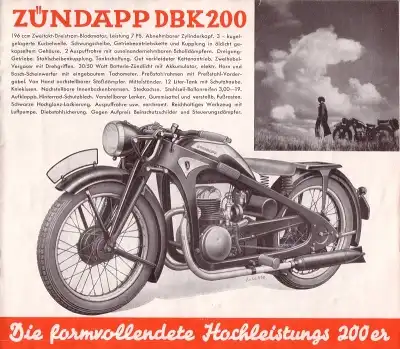 Zündapp Programm 1937