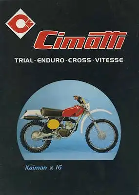 Cimatti Kaiman X 16 Prospekt 1970er Jahre