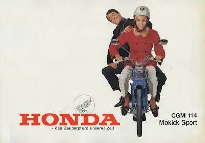 Honda Mokick Sport CGM 114 Prospekt ca. 1966