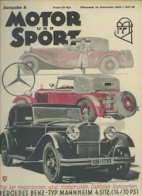 Motor & Sport 1930 Heft 46