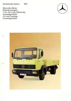 Mercedes-Benz 809 Prospekt 3.1984