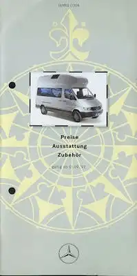 Mercedes-Benz Sprinter James Cook Preisliste 9.1997