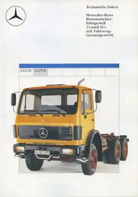 Mercedes-Benz Betonmischer Fahrgestell Prospekt 9.1987