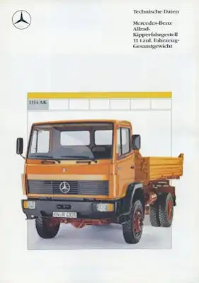 Mercedes-Benz Allradkipper 1114AK Prospekt 8.1988