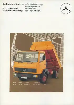 Mercedes-Benz Baustellenfahrzeuge Prospekt 4.1984