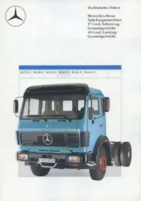 Mercedes-Benz Sattelzugmaschine 1625S-1644S Prospekt 10.1986
