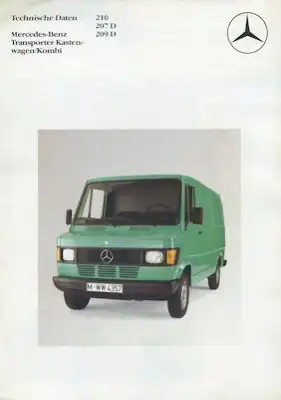 Mercedes-Benz Transporter Kastenwagen/Kombi Prospekt 10.1986