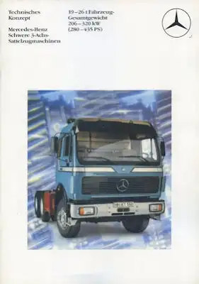 Mercedes-Benz Schwere 3-Achs Sattelzugmaschinen Prospekt 10.1986
