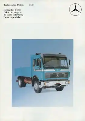 Mercedes-Benz Pritschenwagen 1644 Prospekt 8.1985