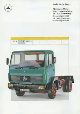 Mercedes-Benz Sattelzugmaschinen 1114S 1117S 1120S Prospekt 8.1988