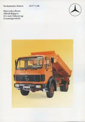 Mercedes-Benz Allradkipper 1617CAK Prospekt 9.1986