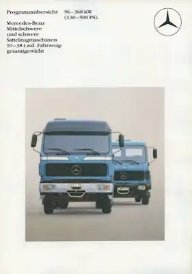 Mercedes-Benz Mittelschwere / schwere Sattelzugmaschinen Prospekt 8.1985