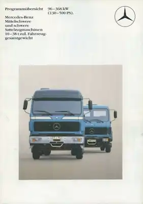 Mercedes-Benz Mittelschwere / schwere Sattelzugmaschinen Prospekt 8.1985