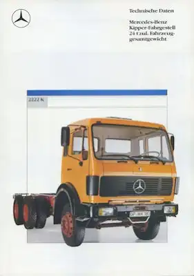 Mercedes-Benz Kipper Fahrgestell 2222K Prospekt 8.1988