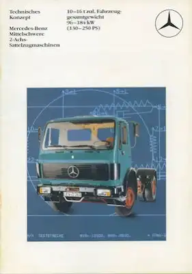 Mercedes-Benz Mittelschwere 2-Achs Sattelzugmaschine Prospekt 8.1985