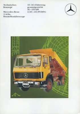 Mercedes-Benz 2-Achs Baustellenfahrzeuge Prospekt 9.1983