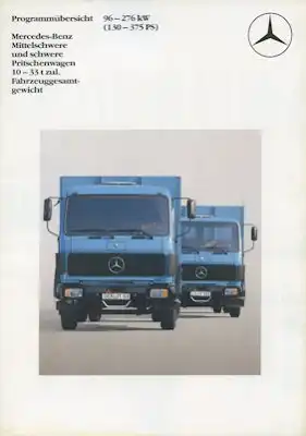 Mercedes-Benz Mittelschwere / schwere Pritschenwagen Prospekt 8.1985