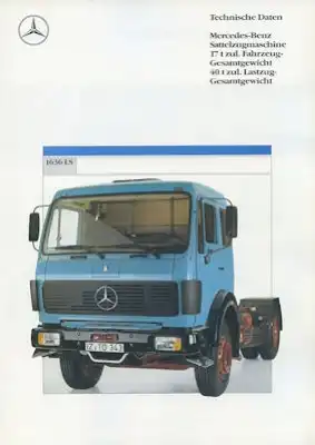 Mercedes-Benz Sattelzugmaschine 1636 LS Prospekt 10.1989