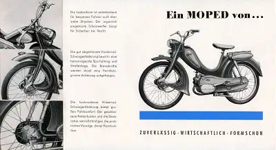 Adler Moped Export und Sport Prospekt 10.1956