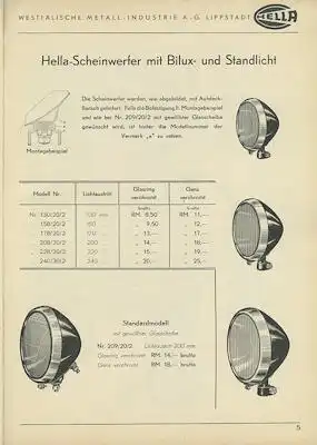 Hella Katalog 1936