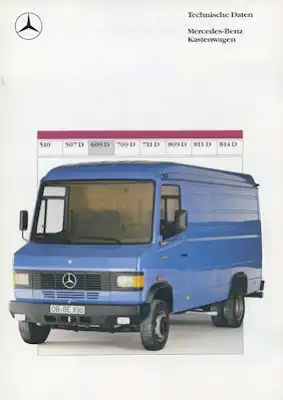 Mercedes-Benz Kastenwagen 609 D Prospekt 8.1988