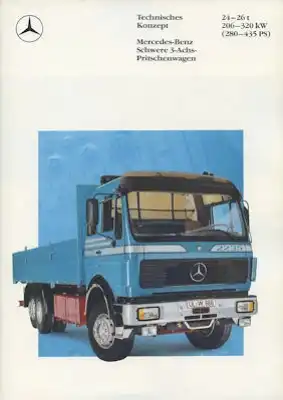 Mercedes-Benz Schwere 3-Achs Pritschenwagen Prospekt 9.1988