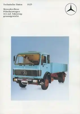 Mercedes-Benz Pritschenwagen 1625 Prospekt 8.1985