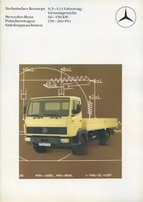 Mercedes-Benz Pritschenwagen Sattelzugmaschinen Prospekt 9.1986