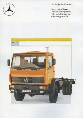 Mercedes-Benz Allrad Fahrgestell 1117A Prospekt 5.1987