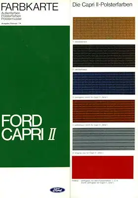 Ford Capri II Farben 2.1974