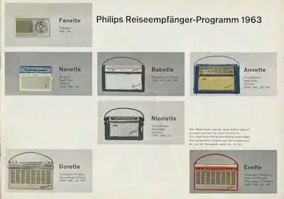 Philips Radio Reiseempfänger Programm 1963