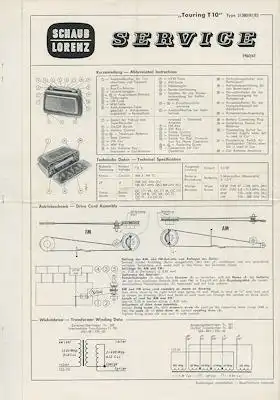 Autoradio Schaub-Lorenz Einbauanleitung für Kofferradio 1960/61