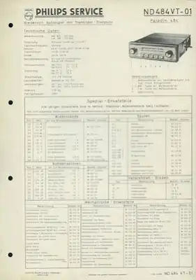 Autoradio Philips ND484VT01 Schaltbild 1.1960