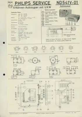 Autoradio Philips ND541V-01 Schaltbild 1.1955