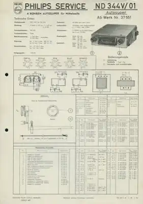 Autoradio Philips ND344V-01 Schaltbild 11.1955