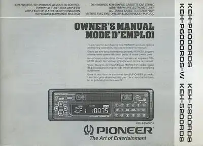 Autoradio Pioneer KEH Bedienungsanleitung 1994