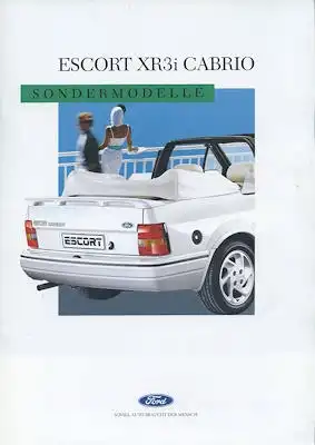 Ford Escort XR3i Cabrio Sondermodelle Prospekt 4.1988