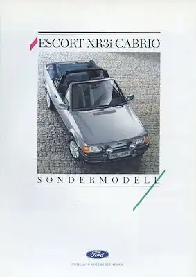 Ford Escort XR3i Cabrio Sondermodell Prospekt 8.1987